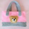 Pink & Grey Bear Handbag