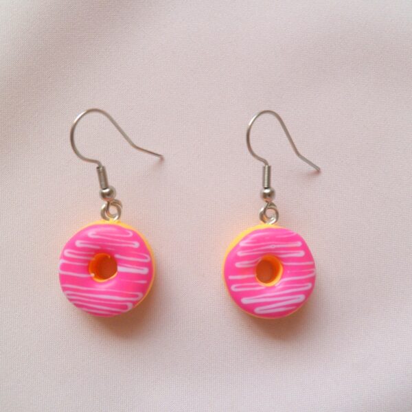 Pink Donut Earrings