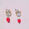 Strawberry Bear Earrings