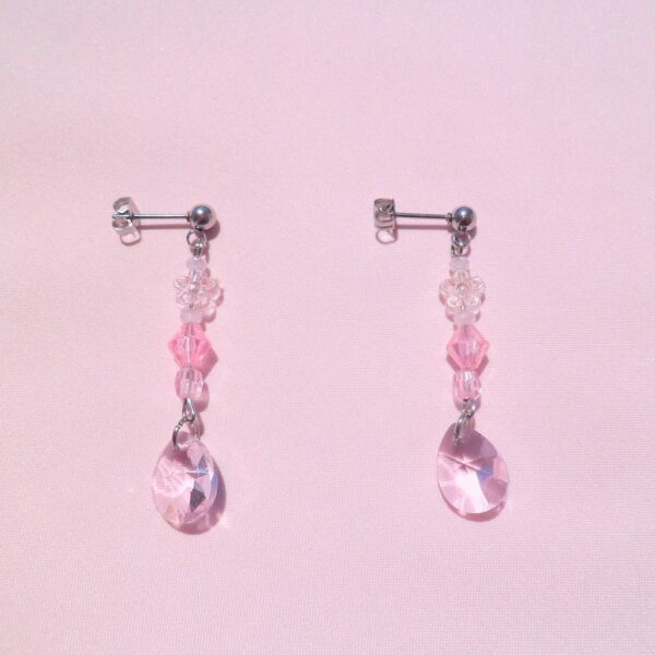 Pink Dewdrop Earrings