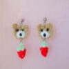 Strawberry Bear Earrings - Image 2