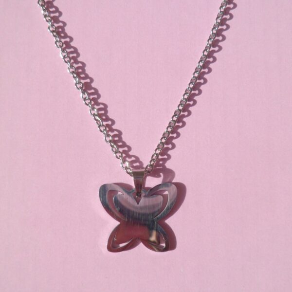 Frosted Butterfly Necklace