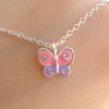 Lavender-Honey Butterfly Necklace - Image 2