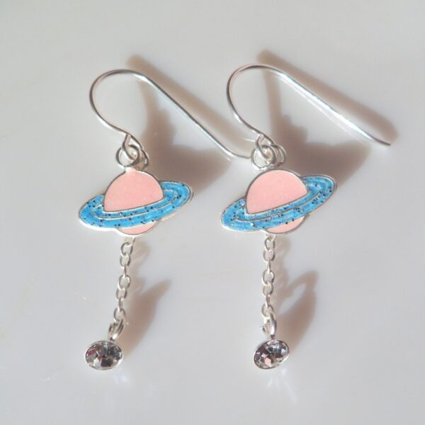 Pink Saturn Earrings