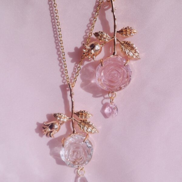 Glass Rose Necklace