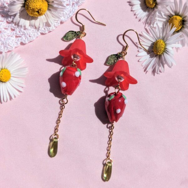 Strawberry Bellflower Earrings