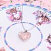 Rose Petal Heart Necklace - Image 4