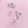 Pink Heart Earrings - Image 2