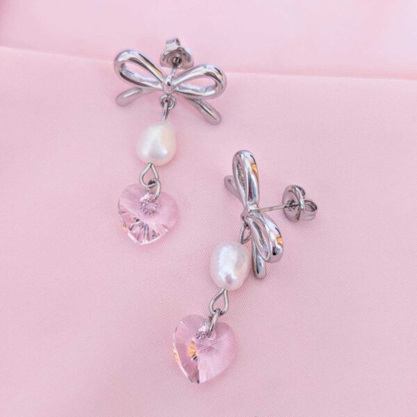 Pink Heart Earrings