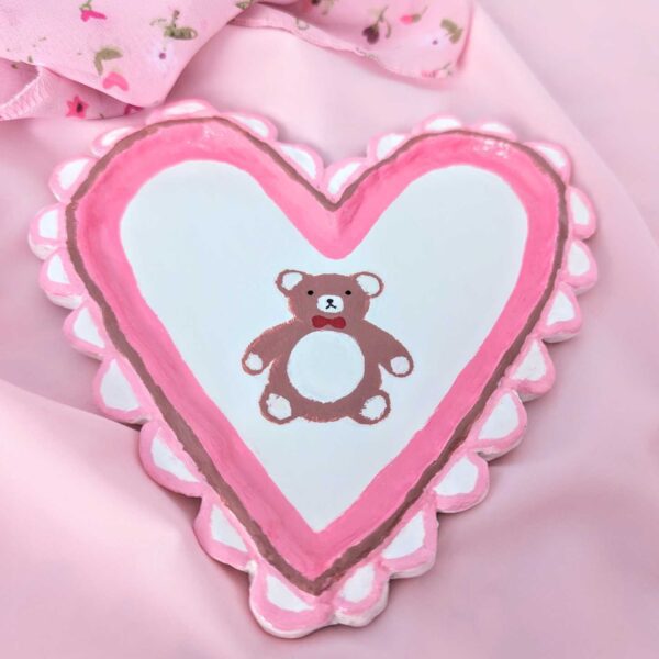 Teddy Bear Heart Trinket Dish