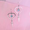 Sword Heart Earrings - Image 3