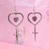Sword Heart Earrings