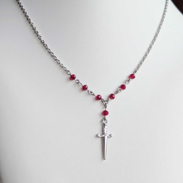 Crimson Sword Necklace