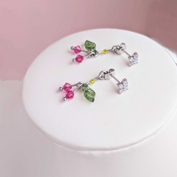 Cherry Butterfly Earrings - Image 3