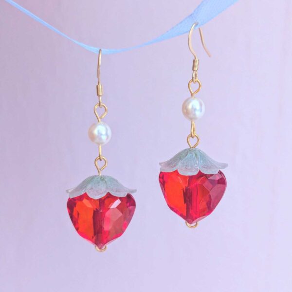 Strawberry Heart Earrings