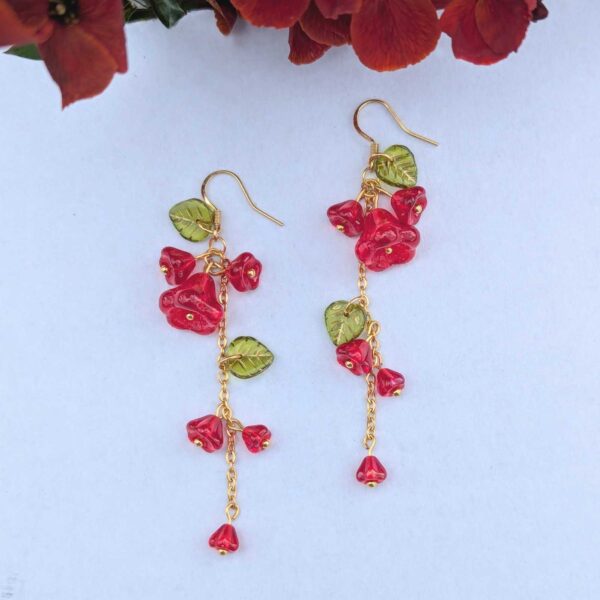 Scarlet Sage Earrings