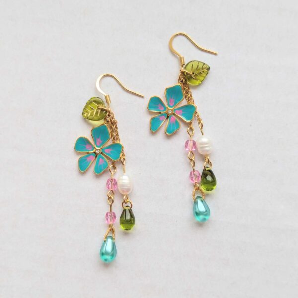 Seafoam Flower Earrings