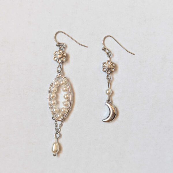 Crescent Pearl Earrings